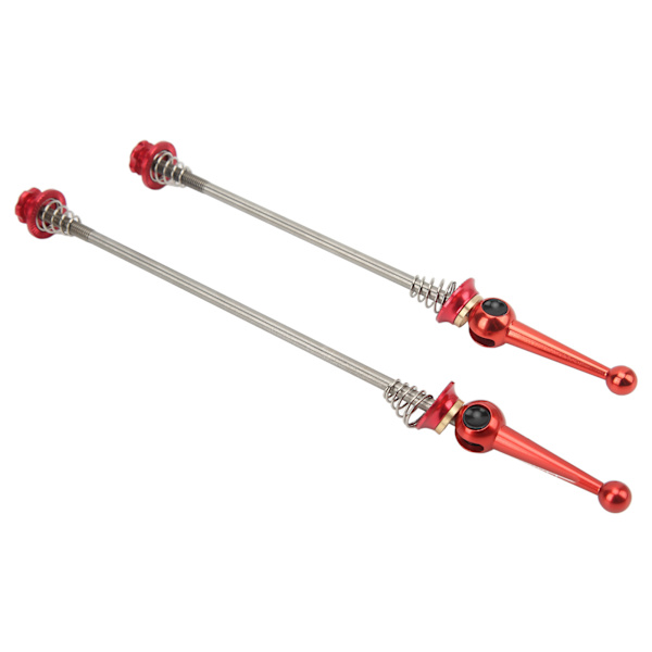 CANSUCC 2 stk Cykelhjulspyd Aluminiumslegering Quick Release Titanium Legering Stang til Mountainbikes Landevejscykler Rød