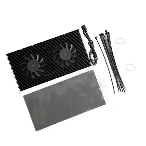 GPU Bakplatta Kylare Aluminiumlegering Snabb Kylfläns 4 Pin Bakplan Minneskylare för RTX3090 3080 3070