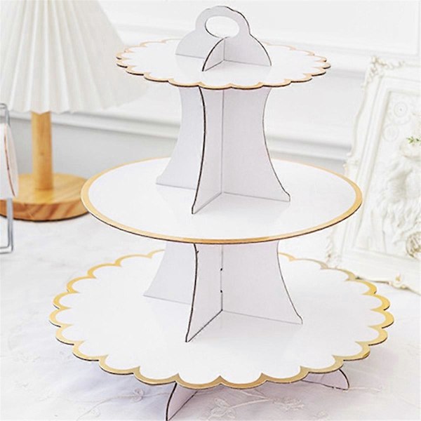 3-vånings serveringsbricka Cupcake Tower Cupcake-hållare för fester