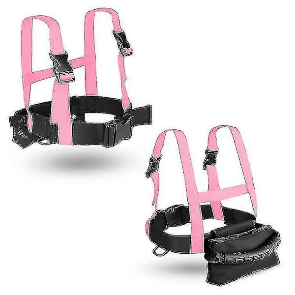 Ski Sele for Barn, Ski Sikkerhets Skulderstropp, Ski Trenings Sikkerhetsline Snowboard Treningssele Trainer Zekai Rosa