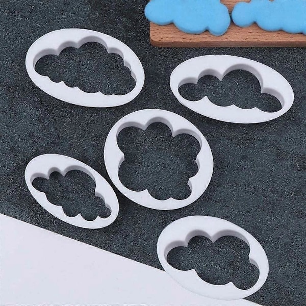 5 stk. Sky Fondant Kutter Plastikkake Kakeform