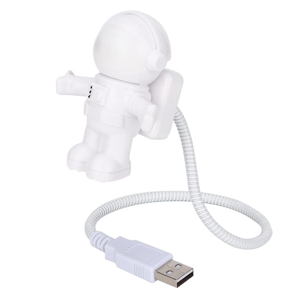 Energibesparende Astronaut Rommann Form Mini USB LED Nattlys Datamaskin Bærbar PC Lampe