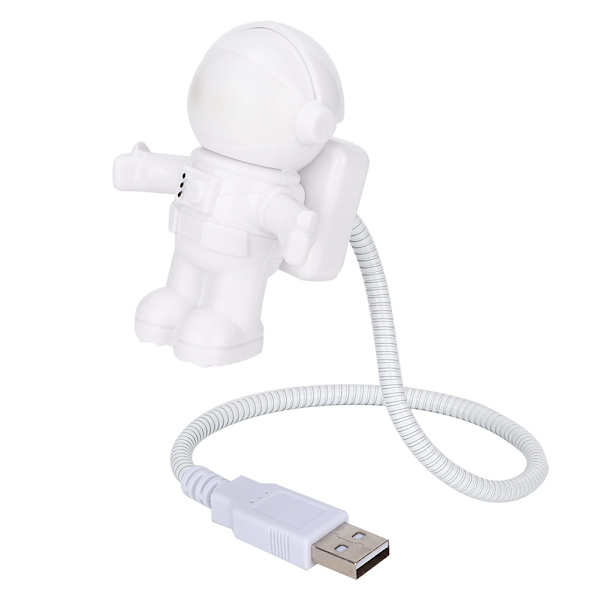 Energibesparende Astronaut Spaceman Form Mini USB LED Natlys Computer Bærbar Notebook Lampe