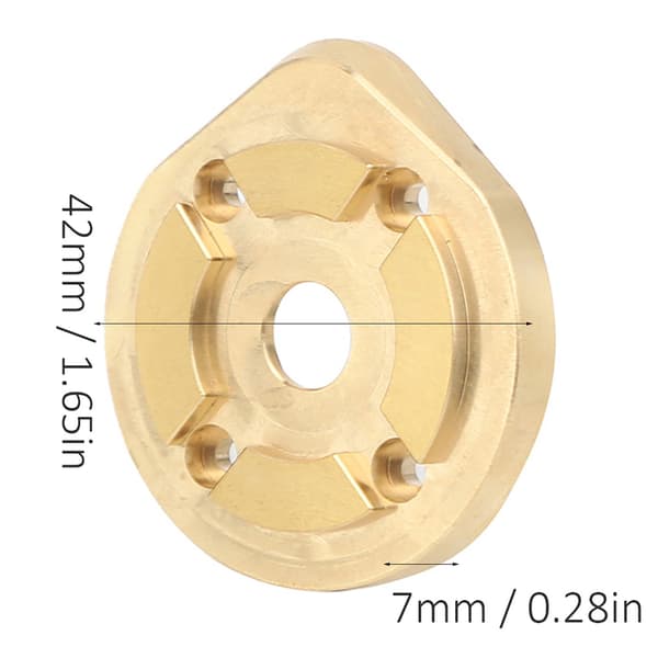 1 par RC front bak messing balansevekt portal drivhushette passer for Axial Capra1.9