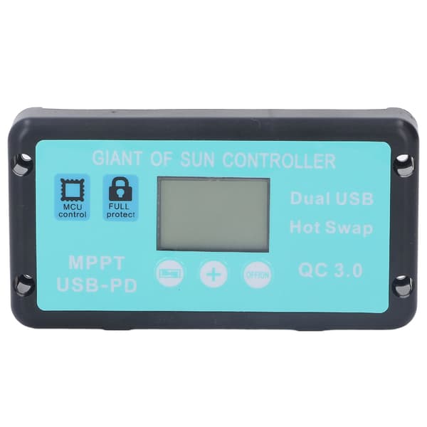 12V 24V MPPT Solladdningsregulator Professionell USB PD QC3.0 Solpanelsregulator med LCD-display för batteri 30A