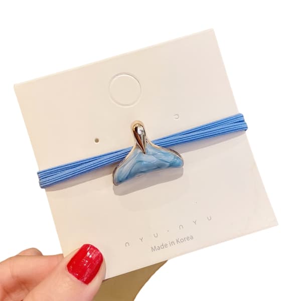 4 STK Søde Dyre Scrunchies Lille Hval Hår Elastik Hårring Elastisk Hårtov til Piger