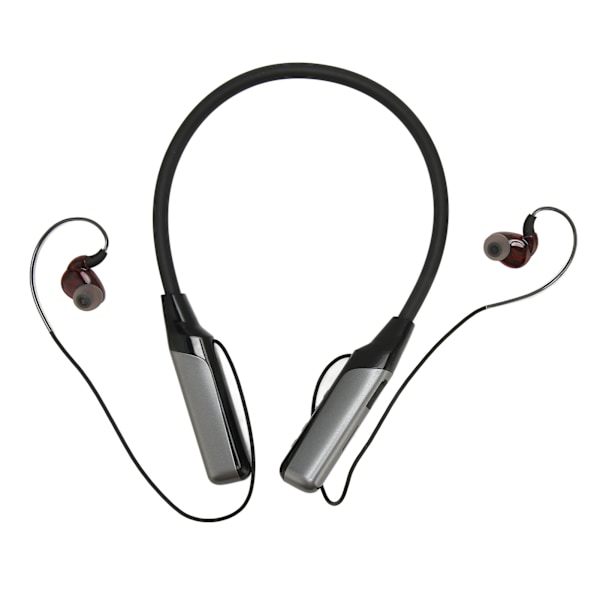 Nackband Bluetooth hörlurar Stöd för brusreducering Plug-in Trådlöst halsbandsheadset för utomhussport Svart