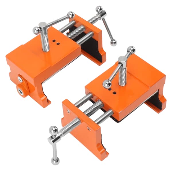 2 stk. skabsklo i aluminiumslegering til montering af skabsfrontramme, orange