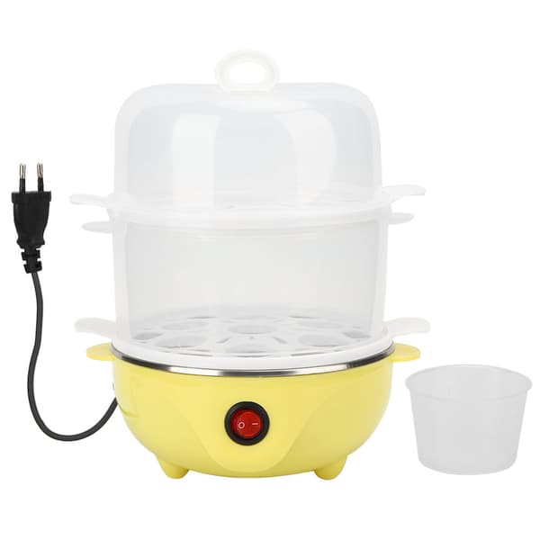 Husholdnings Mini Dobbeltlags Eggkoker Eggkokemaskin Kjøkkenutstyr EU-plugg 220V