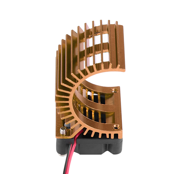 Kylfläns med kylfläkt för 1/10 skala elektrisk RC-bil 540 / 550 motor (guld)