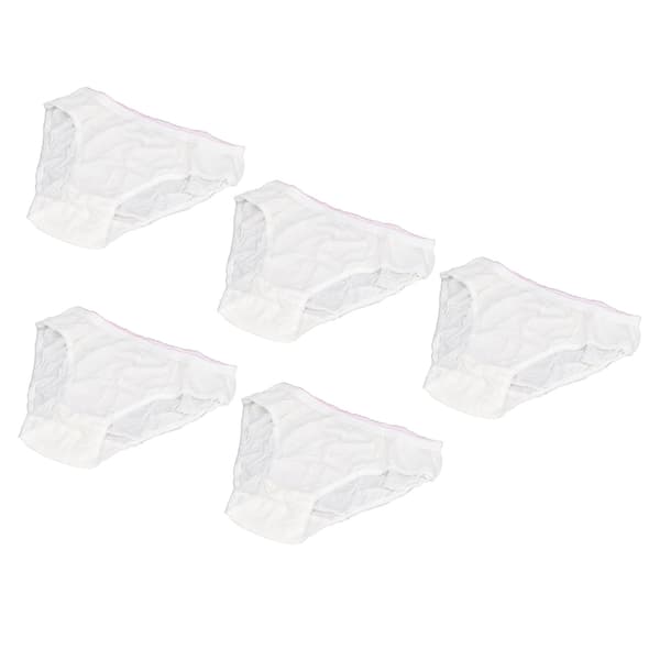 5 stk. engangsundertøj til kvinder, ren bomuld, engangsundertøj til gravide, til rejser, pink XL