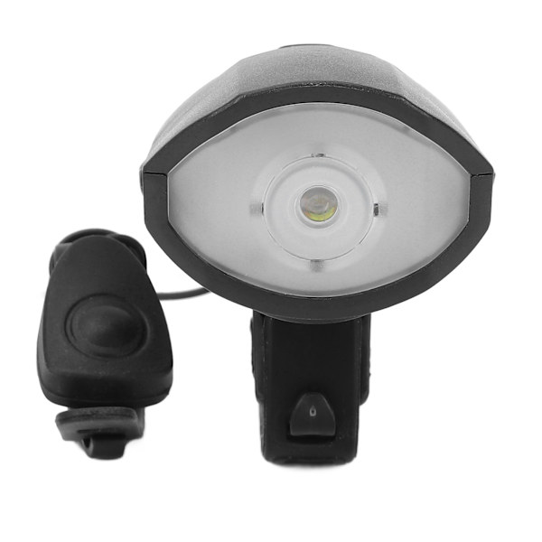 Scooterstrålkastare USB Uppladdningsbar High Brightness Night Riding Front Light med HornBlack