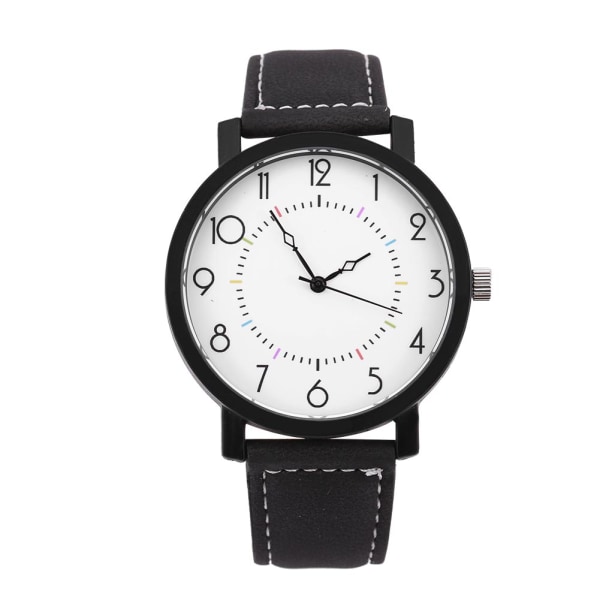 Kvinde Kvartsarmbåndsur Rund PU-rem Big Dial Armbåndsur (Simple Dial)