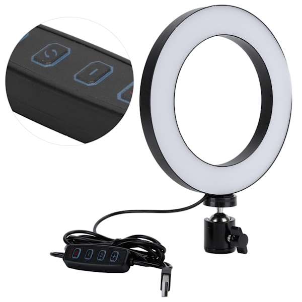 16 cm:n UN-160 3-värinen LED-rengasvalo, säädettävä täyttölamppu kauneusvalokuvaukseen ja live-lähetykseen
