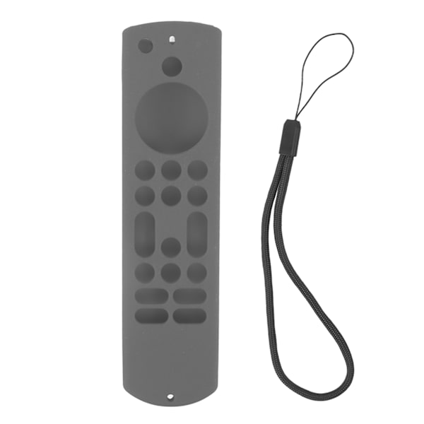Fjärrkontroll Silikonfodral Mjukt Säkert Stöttåligt Vattentätt Exakt Utskärning Heltäckande Fjärrkontrollsskydd för Amazon TV Mörkgrå