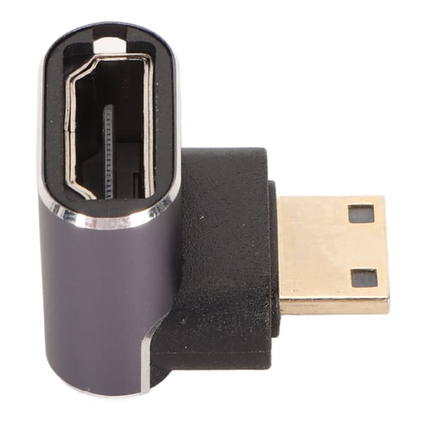 Mini HD Multimedia Interface Han til HD Multimedia Interface Hun Adapter 8K 60Hz Tovejs 90 Graders Retvinklet Adapter