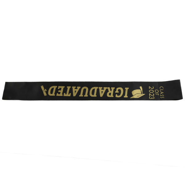 10 kpl Graduation Sash Class 2023 Stole Gold Glitter Letter Valmistuin juhliin