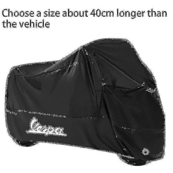 Motorcykelöverdrag Vattentätt Dammtätt UV-skyddande Utomhus Scooteröverdrag För Piaggio Vespa Scooter Gts Lx Lxv Sprint Primavera Tw -JRCL XXL för 200cm