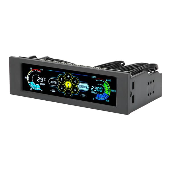 Datamaskin temperaturmonitor PVC-linsepaneldisplay 5 sett vifte temperaturkontroller for PC