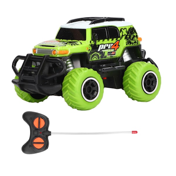 1:43 RC Mini Bil Graffiti Sød Udseende Stærk Friktion Bærbar Off Road Fjernbetjening Bil Grøn