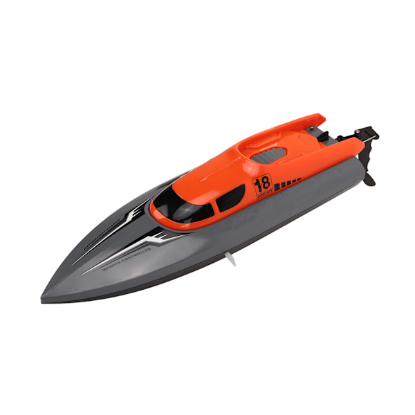 Fjärrstyrd båt 2,4 GHz Dubbelmotor Racingbåt Vattenleksak Vattentät ABS RC Speedbåt för pool flod