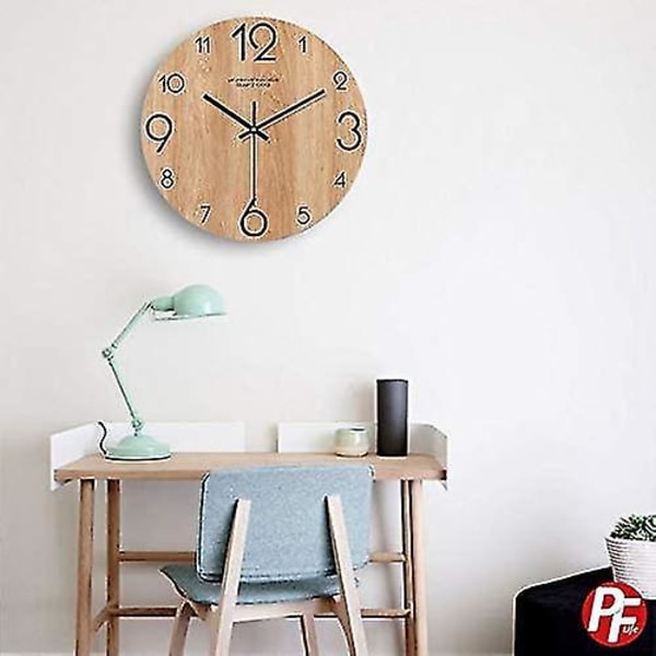 Moderne Lydløs Vægur, 12 Tommer, Ingen Tikkende Lyd, Elegant Design