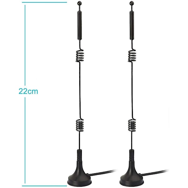 Dual Band WiFi 2.4GHz 5GHz 5.8GHz 9dBi Magnetisk Base MIMO RP-SMA Han Antenne 2 Pakke til WiFi Router Trådløst Kort USB Adapter Sikkerheds IP Kamera
