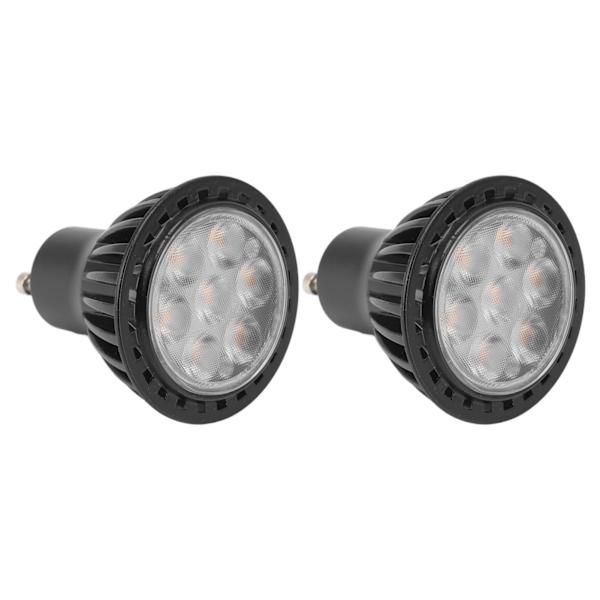 2 stk. GU10-spotlightpære 3000K 7W varm hvitt LED-pæreerstatning for disk 110-240V