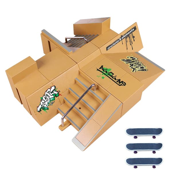 Skate Park Kit Rampe Dele til Finger Skateboard Holdbare Ultimative Parker Træningsrekvisitter