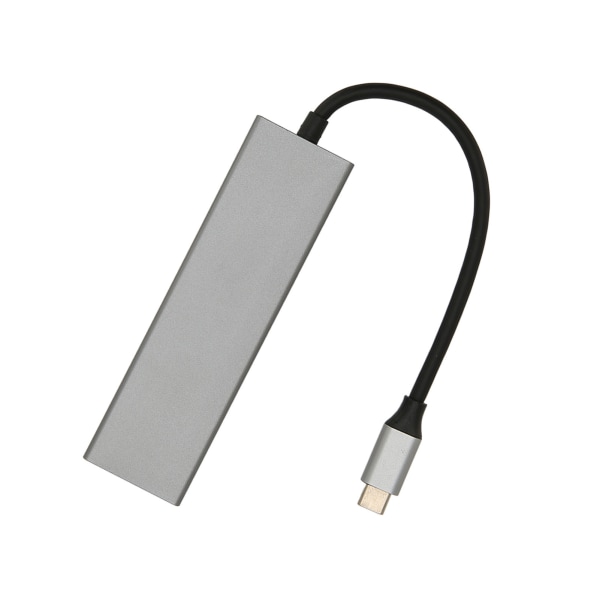 USB C Hub 6 i 1 aluminiumslegering 100W PD Lading 4K UHD 5Gbps overføring USB C splitter for TV-skjermprojektor