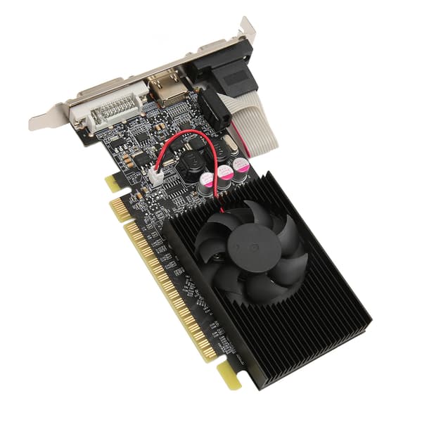 Diskret Grafikkort 64bit 1GB PCI Express 2.0 X 16 DVI VGA HD Multimedia Interface Output Hurtig Køling til Desktop