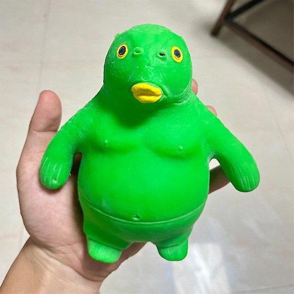 Grön 14cm Kläm-Fidget Leksak Rolig Mjuk Stressavlastning