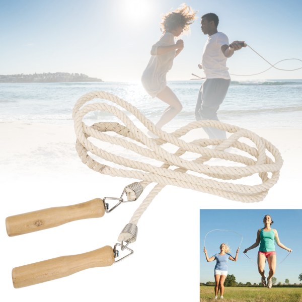 Collective Group Jumprope bomull och linne Långt rep Handvev stickning Tillbehör 300cm (300cm jumprope)