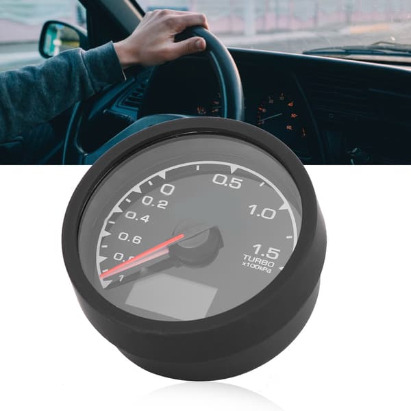 Auto Bil 2.5in Digital Turbo Boost Måler 12V 7 Farver Baggrundslys Universal