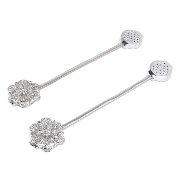 2 stk. Krystalgardin Magnetisk Optræk Rustfrit Stål Elegant Blomstergardin Klips Spænde til Stue Soveværelse