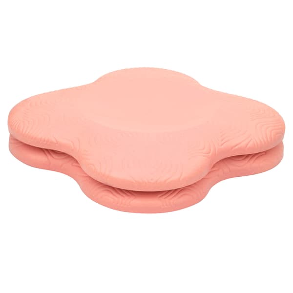 2 st Yoga Träning Knä & Armbåge Skydd PU Kudde Övningsmattor Dubbelsidig Halksäker (Rosa)