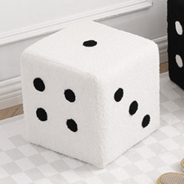 Fotpall Mjuk Bekväm Enkel Varm Robust Bas Kub Pall för Hem Vardagsrum Sovrum Vit 20x20x20cm