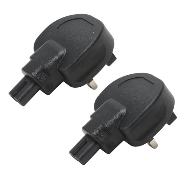2 stk. UK-stik til IEC 320 C7 strømadapter Universal Standard Kraftig computerstrømadapter 100-250V