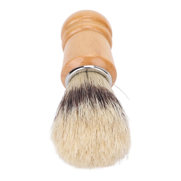 Mænds barberbørste træskaft Hudvenlig ansigtsskægrengøring Grooming barberingsværktøj