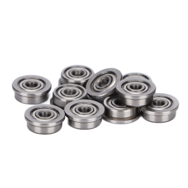 10 stk. flanget kuglelejer grå holdbare miniature metal dobbelt afskærmede kromstål lejer til 3D-printer