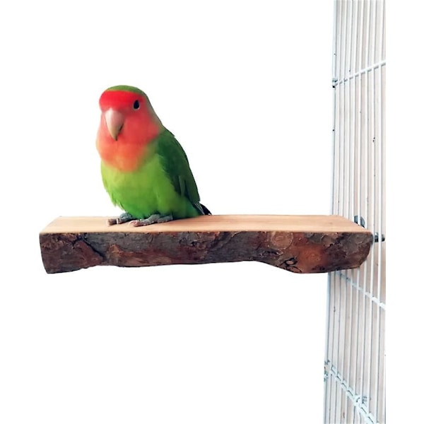 Naturlig äppelträdsabborreplattform för parakiter, nymfkakaduor, conures - 6-7 cm bred, 15 cm lång