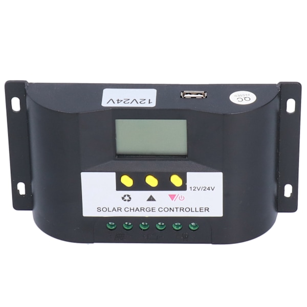 Intelligent solcelleladeregulator med justerbare timerstyringstilstande LCD-display solcelleregulator til DC-belastninger 10A