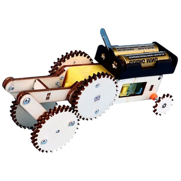Elektrisk Gear Shuttle Kit Gør-det-selv Studerende Pædagogisk Model Kit Harmløs Gear Bil