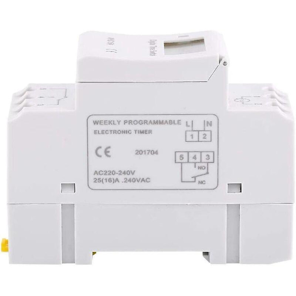 Digital LCD-timer: Ugentlig programmerbar tidskontaktrelæ (220V)