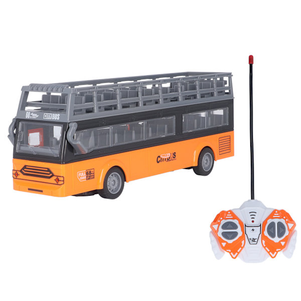 Fjernbetjening Bus Elektronisk 4 Kanaler Åbning Døre Acceleration Funktion RC Double Decker Bus QH204 9 Sightseeing Bus