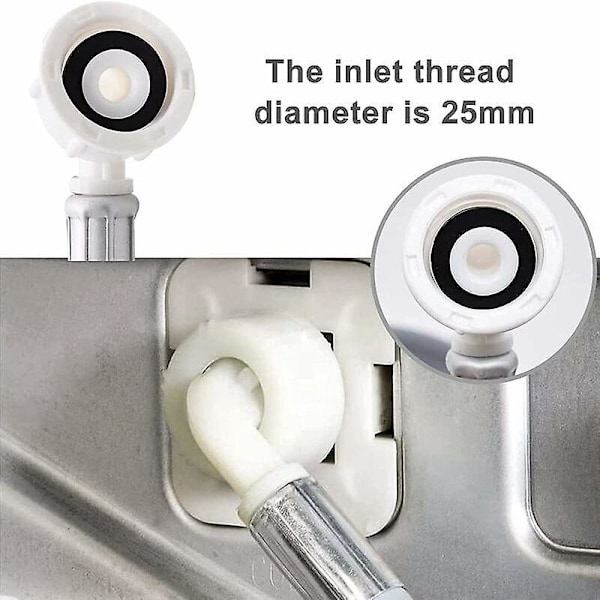 Vaskemaskine Indløbsslange, Opvaskemaskine Indløbsslange, Vaskemaskineslange, PVC Vaskemaskineslange, 2 Meter Tyk Indløbsslange til Vaskemaskine