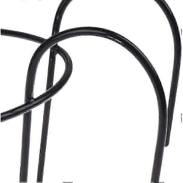 Puutarhakasvien ruukku roikkuva aita rautakiinnike (musta, 12 cm) 4 kpl