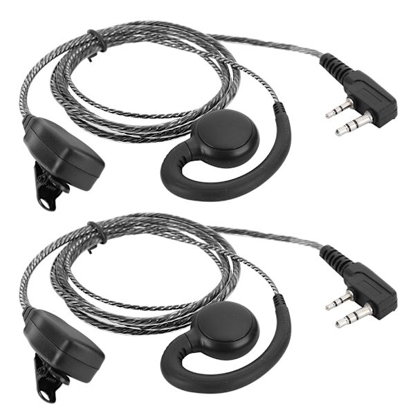 2 st HR-81 Walkie Talkie Hörlurar Headset 3,9ft Kabellängd för K Head Tvåvägsradio