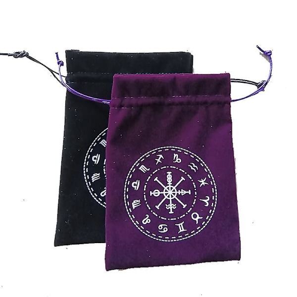 1 stk Oppbevaringspose for Tarot med Trekkstreng 13 x 18 cm, Tykt Fløyel, Gavepose Symbol, Broderi, Smykker, Beskyttelsesposer