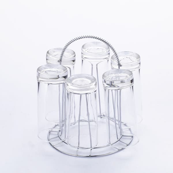 Glass Vannkoppholder Stativ Rustfritt Stål Husholdnings Tørkestativ for Kopper til Fest